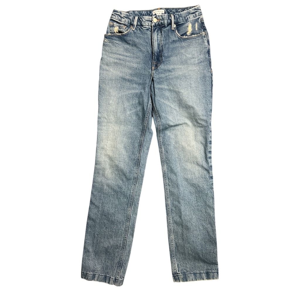 Good American Good Icon Straight High Rise Jeans Medium Size 6 Style GI828T
